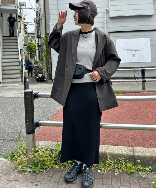 DISCOAT(ディスコート)の「【WEB限定】リンガーシアーボーダー半袖Tシャツ(Tシャツ/カットソー・レディース・ライトベージュ/チャコールグレー/ミント/ネイビー/ホワイト・MEDIUM)」の20枚目の写真