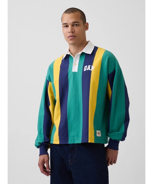 セール】Gap × Sean Wotherspoon オーバーサイズ ストライプポロシャツ