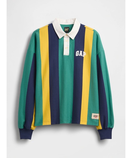 GAP(ギャップ)の「Gap × Sean Wotherspoon オーバーサイズ ストライプポロシャツ(ポロシャツ・メンズ・ブルー・L/S/XL/M/XS)」の2枚目の写真
