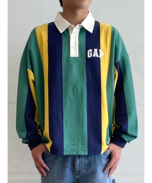 GAP(ギャップ)の「Gap × Sean Wotherspoon オーバーサイズ ストライプポロシャツ(ポロシャツ・メンズ・ブルー・L/S/XL/M/XS)」の6枚目の写真