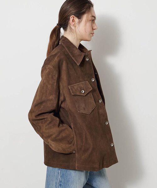 Whim Gazette（ウィムガゼット）の「【COOR】SUEDE SHIRT JACKET（その他アウター・レディース・キャメル・MEDIUM）」の9枚目の写真