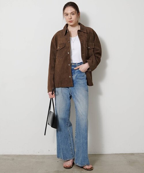 Whim Gazette（ウィムガゼット）の「【COOR】SUEDE SHIRT JACKET（その他アウター・レディース・キャメル・MEDIUM）」の3枚目の写真