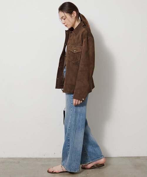 Whim Gazette（ウィムガゼット）の「【COOR】SUEDE SHIRT JACKET（その他アウター・レディース・キャメル・MEDIUM）」の4枚目の写真