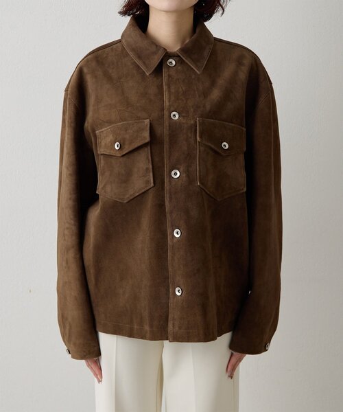 Whim Gazette（ウィムガゼット）の「【COOR】SUEDE SHIRT JACKET（その他アウター・レディース・キャメル・MEDIUM）」の14枚目の写真