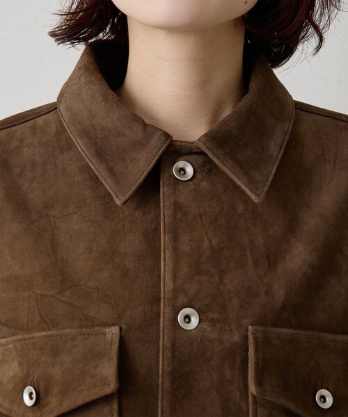 Whim Gazette（ウィムガゼット）の「【COOR】SUEDE SHIRT JACKET（その他アウター・レディース・キャメル・MEDIUM）」の17枚目の写真