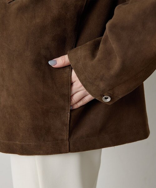 Whim Gazette（ウィムガゼット）の「【COOR】SUEDE SHIRT JACKET（その他アウター・レディース・キャメル・MEDIUM）」の19枚目の写真