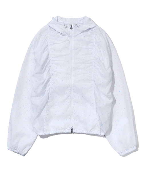 YOUHEE(ユヒ)の「STAR PATTERN HOODED WIND BREAKER_WHITE(ナイロンジャケット・レディース・その他・FREE)」の3枚目の写真