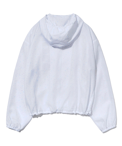 YOUHEE(ユヒ)の「STAR PATTERN HOODED WIND BREAKER_WHITE(ナイロンジャケット・レディース・その他・FREE)」の4枚目の写真