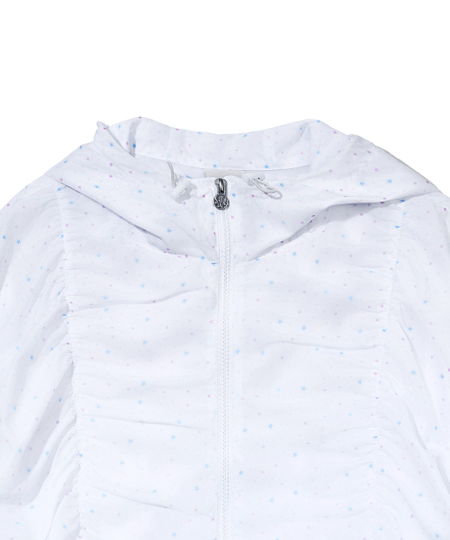 YOUHEE(ユヒ)の「STAR PATTERN HOODED WIND BREAKER_WHITE(ナイロンジャケット・レディース・その他・FREE)」の6枚目の写真