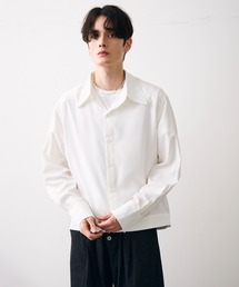 Ribbed short-length shirt / リブ付きショート丈シャツ