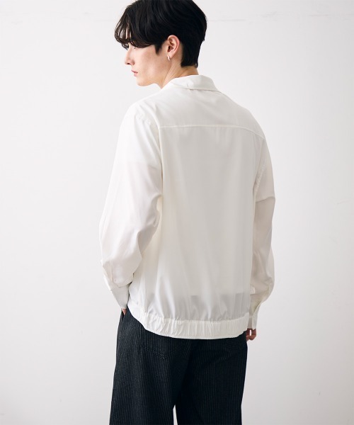 Shoowtime(ショウタイム)の「Ribbed short-length shirt / リブ付きショート丈シャツ(シャツ/ブラウス・メンズ・ホワイト/ブラック・MEDIUM/LARGE/X-LARGE)」の13枚目の写真