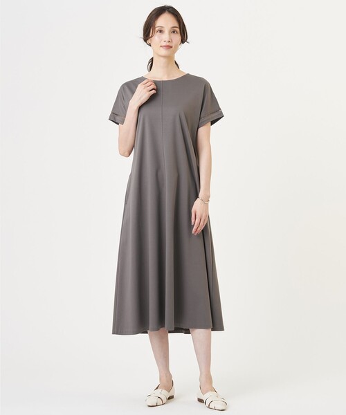 J.PRESS(ジェイプレス)の「コットンスムース ワンピース(ワンピース・レディース・ライトグレー系/ブラウン系/サックスブルー系/ネイビー系・T13/T15)」の13枚目の写真