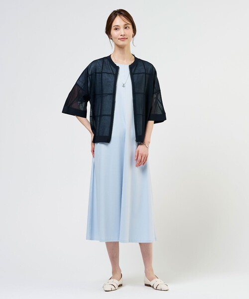 J.PRESS(ジェイプレス)の「コットンスムース ワンピース(ワンピース・レディース・ライトグレー系/ブラウン系/サックスブルー系/ネイビー系・T13/T15)」の19枚目の写真