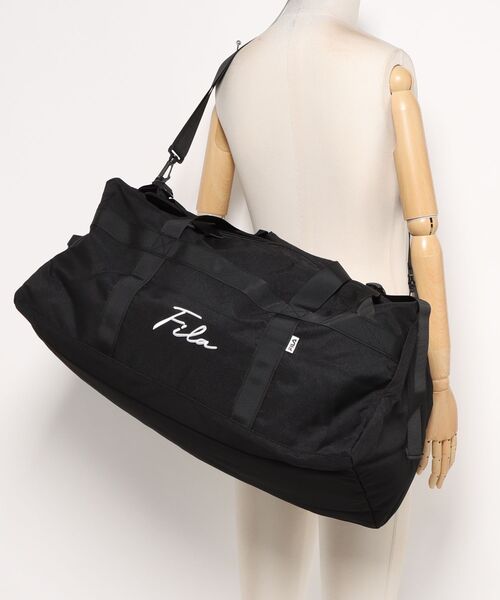 FILA(フィラ)の「FILA フィラ 3WAY ボストンバッグ リュック ショルダーバッグ 大容量(ボストンバッグ・メンズ・ブラック/トリコロール・FREE)」の4枚目の写真