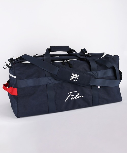 FILA(フィラ)の「FILA フィラ 3WAY ボストンバッグ リュック ショルダーバッグ 大容量(ボストンバッグ・メンズ・ブラック/トリコロール・FREE)」の2枚目の写真