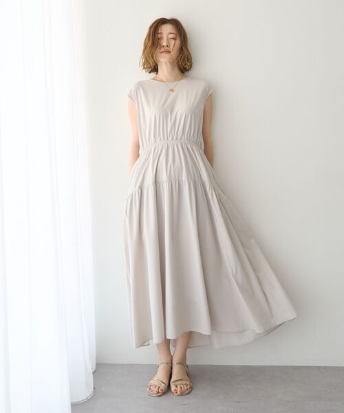YECCA VECCA(イェッカヴェッカ)の「【適ON】ギャザーロングワンピース(ワンピース・レディース・ブラック/ライトベージュ・FREE)」の18枚目の写真