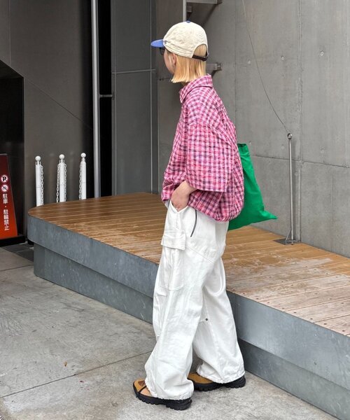 SOUNDSGOOOOD（サウンズグッド）の「【SOUNDS GOOOOD】ネオンハーフジップシャツ（シャツ/ブラウス・メンズ・ピンク/グリーン・ONE SIZE）」の9枚目の写真