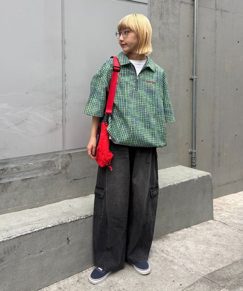 SOUNDSGOOOOD（サウンズグッド）の「【SOUNDS GOOOOD】ネオンハーフジップシャツ（シャツ/ブラウス・メンズ・ピンク/グリーン・ONE SIZE）」の14枚目の写真