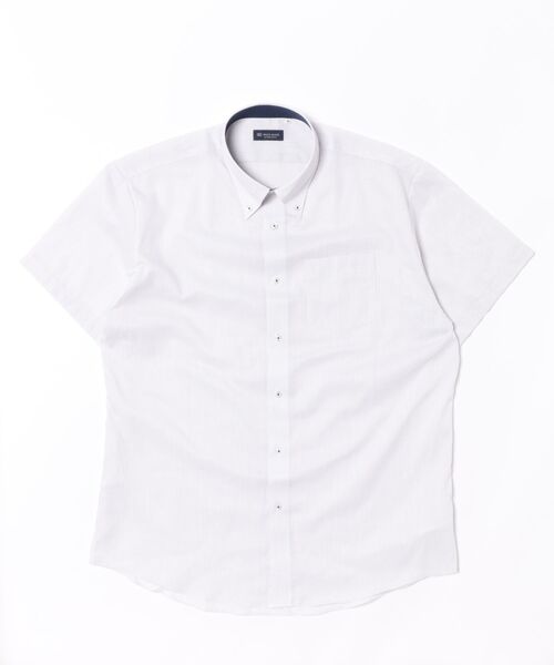 TOKYO SHIRTS(トウキョウシャツ)の「【吸水速乾】 形態安定ノンアイロン ボタンダウン 半袖ビジネスワイシャツ (大きいサイズ)(ビジネスシャツ・メンズ・レッド・首回り45cm/首回り47cm)」の6枚目の写真