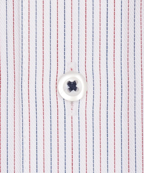 TOKYO SHIRTS(トウキョウシャツ)の「【吸水速乾】 形態安定ノンアイロン ボタンダウン 半袖ビジネスワイシャツ (大きいサイズ)(ビジネスシャツ・メンズ・レッド・首回り45cm/首回り47cm)」の4枚目の写真