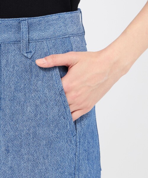 EPOCA(エポカ)の「リネンコットンデニム ワイドパンツ(その他パンツ・レディース・オフホワイト/ブルー系その他4/ブラック・38/40)」の14枚目の写真