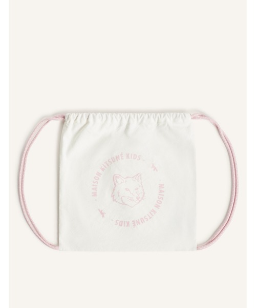 Maison Kitsune(メゾンキツネ)の「FOX HEAD KID CANVAS BACKPACK(バックパック/リュック・キッズ・ベビーピンク/ネイビー・U)」の4枚目の写真