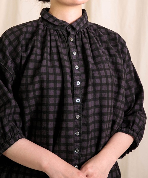 Brocante（ブロカント）の「[Brocante / ブロカント] チェックキャンバス グランシャツ（シャツ/ブラウス・レディース・ブラック系その他/ブラウン系その他・2）」の22枚目の写真