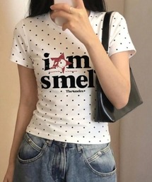 ドット柄星ロゴコンパクト半袖Tシャツ