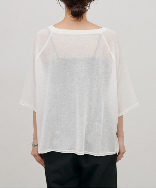 LARUTA(ラルータ)の「【LARUTA】フォトロゴニットTEE(Tシャツ/カットソー・レディース・ライトベージュ/ライム/オフホワイト・FREE)」の10枚目の写真