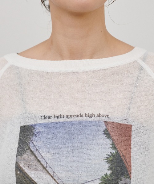 LARUTA(ラルータ)の「【LARUTA】フォトロゴニットTEE(Tシャツ/カットソー・レディース・ライトベージュ/ライム/オフホワイト・FREE)」の11枚目の写真