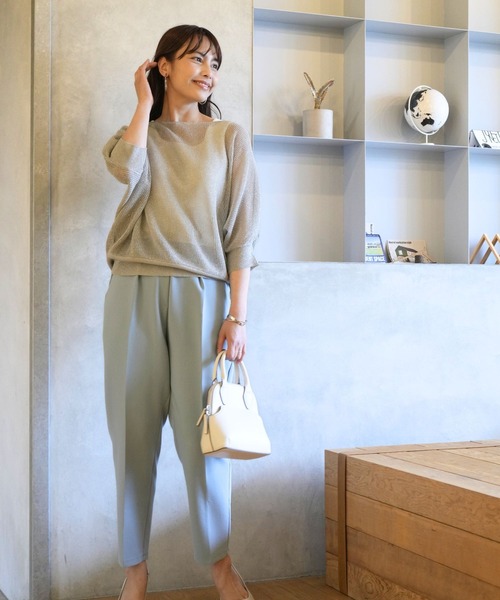 Ehre style(エーレスタイル)の「ふんわり体型カバー快適シャリニット(ニット/セーター・レディース・グレー/アイボリー/ブラウン・FREE)」の15枚目の写真
