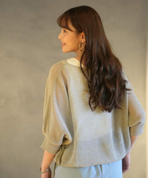 Ehre style(エーレスタイル)の「ふんわり体型カバー快適シャリニット(ニット/セーター・レディース・グレー/アイボリー/ブラウン・FREE)」の22枚目の写真