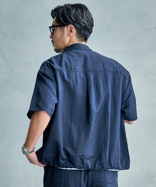 ARULE(アルール)の「『ARULE/アルール』ナイロンセットアップ(半袖シャツ&ハーフパンツ)【GC】(セットアップ・メンズ・ネイビー・L/XL/M)」の4枚目の写真