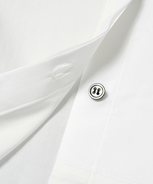 GURTWEIN（ ガーウィン）の「Ruched necklace-scarf iconic tailored shirt（シャツ/ブラウス・レディース・ホワイト×ブラック・36）」の5枚目の写真