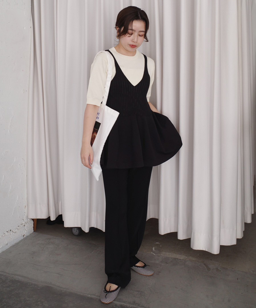 SLOBE IENA(スローブイエナ)の「《WEB限定/追加2》ペプラムビスチェ(ニット/セーター・レディース・ブラック・FREE)」の19枚目の写真