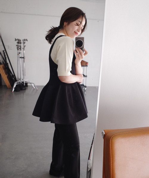 SLOBE IENA(スローブイエナ)の「《WEB限定/追加2》ペプラムビスチェ(ニット/セーター・レディース・ブラック・FREE)」の20枚目の写真