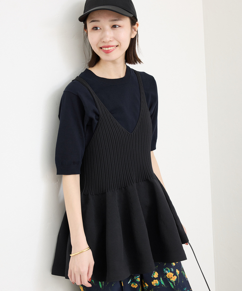SLOBE IENA(スローブイエナ)の「《WEB限定/追加2》ペプラムビスチェ(ニット/セーター・レディース・ブラック・FREE)」の8枚目の写真