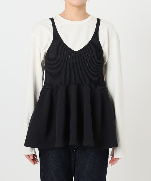 SLOBE IENA(スローブイエナ)の「《WEB限定/追加2》ペプラムビスチェ(ニット/セーター・レディース・ブラック・FREE)」の9枚目の写真