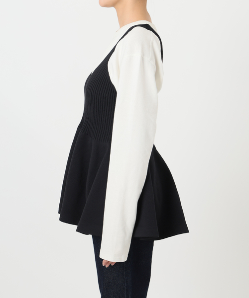 SLOBE IENA(スローブイエナ)の「《WEB限定/追加2》ペプラムビスチェ(ニット/セーター・レディース・ブラック・FREE)」の10枚目の写真