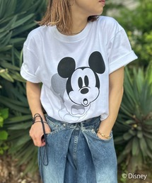 Disney(ディズニー)】別注 ミッキーマウス / WOWプリント半袖Tシャツ