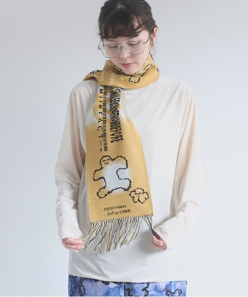 I am I in fact...(アイアムアイインファクト)の「JOI2DA MUFFLER(ストール/ショール・レディース・ブルー/ベージュ/レッド・FREE)」の20枚目の写真
