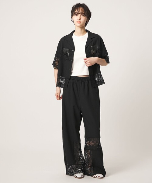 CITEN(シテン)の「<CITEN>レースパンツ(その他パンツ・レディース・ブラック/オフホワイト・M/S)」の7枚目の写真