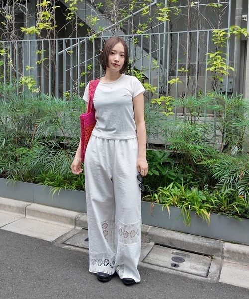 CITEN(シテン)の「<CITEN>レースパンツ(その他パンツ・レディース・ブラック/オフホワイト・M/S)」の3枚目の写真