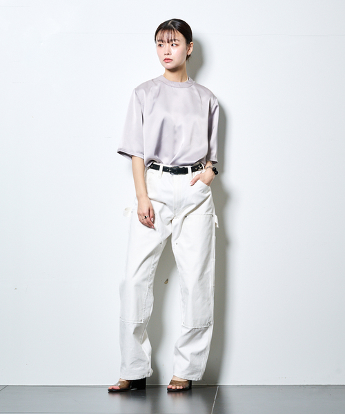 CITYSHOP(シティーショップ)の「《追加4》SATIN Tシャツ(Tシャツ/カットソー・レディース・ホワイト/シルバー・FREE)」の12枚目の写真