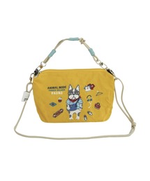 撥水加工刺繍ワッシャーバッグ パラコードポシェット