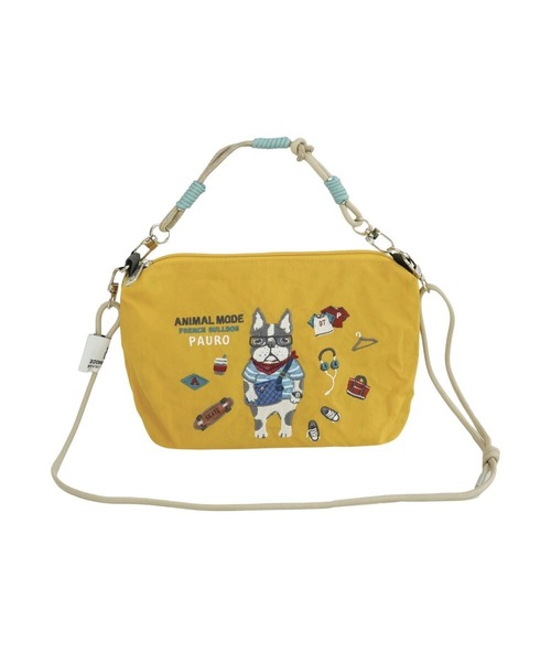 BACKYARD FAMILY(バックヤードファミリー)の「撥水加工刺繍ワッシャーバッグ パラコードポシェット(ショルダーバッグ・レディース・イエロー/ブルー/グレー系その他/サックスブルー/パープル/ピンク/ミント/マスタード/グリーン系その他/ピンク系その他・FREE)」の7枚目の写真