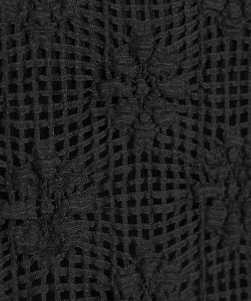 NANO universe(ナノユニバース)の「フラワー柄カットレースサイドリボントップス(セットアップ可)(Tシャツ/カットソー・レディース・ブラック/ホワイト/ブラウン・FREE)」の6枚目の写真