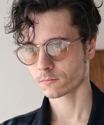 ORNITE.（オルナイト）の「コンビボストンサングラス カラーレンズ UVカット 伊達メガネ（サングラス）」