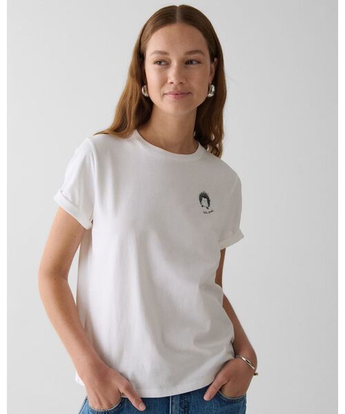 kate spade new york(ケイトスペード ニューヨーク)の「ヘッジホッグ Tシャツ(Tシャツ/カットソー・レディース・ホワイト・SMALL)」の1枚目の写真
