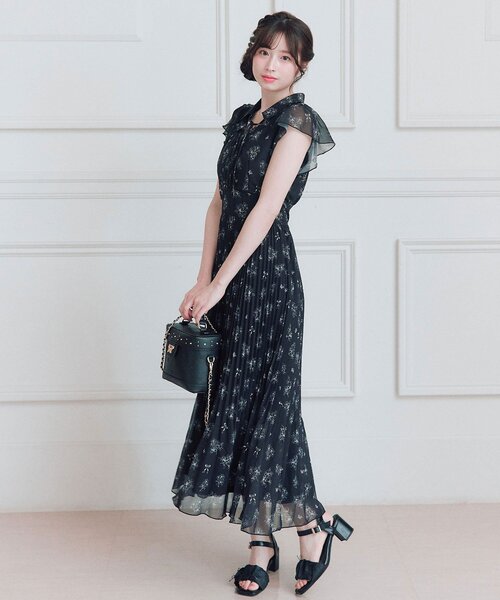 OLIVE des OLIVE(オリーブデオリーブ)の「Aimerianejoie総柄ロングワンピース(ワンピース・レディース・ブラック/サックスブルー/ピンク・FREE)」の7枚目の写真